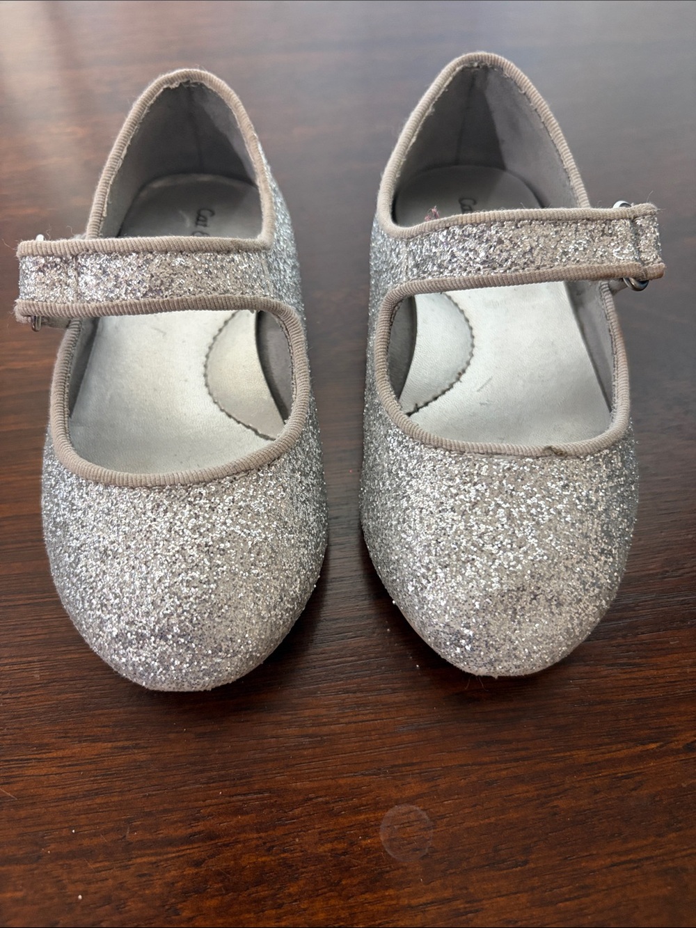 Cat & Jack Silver Glitter Mary Jane Shoes for Kids